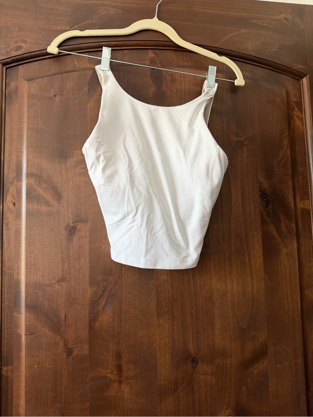 lululemon athletica White High-Neck Crop Tank size 4 great condition